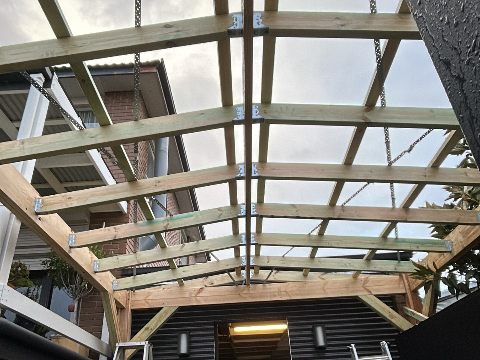 Pergola build — after